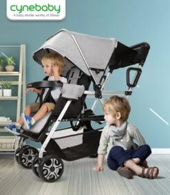 CynaBaby™ Double Stroller For Twins With Cozy Comfort At Discounted Price
