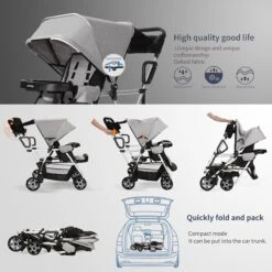 CynaBaby™ Double Stroller For Twins With Cozy Comfort At Discounted Price -Baby Products Store cynababy double stroller twins with cozy proactive baby 36861120479474