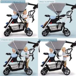 Cynebaby™ Baby Stroller For 2 Babies - Grey -Baby Products Store cynebaby baby stroller for 2 babies grey baby pram stroller proactive baby cynebaby baby stroller for 2 babies grey i baby stroller for 2 babies online 31494941540505
