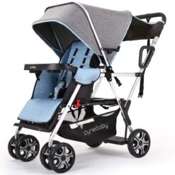 Cynebaby™ Baby Stroller For 2 Babies - Grey -Baby Products Store cynebaby baby stroller for 2 babies grey baby pram stroller proactive baby cynebaby baby stroller for 2 babies grey i baby stroller for 2 babies online 31575160160409