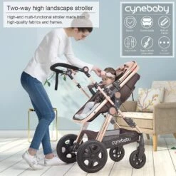 Cynebaby Convertible Bassinet & Luxury Stroller/Pram Stroller -Baby Products Store cynebaby convertible bassinet stroller luxury pram stroller added cup holder footmuff and stroller tray proactive baby 36882722324722