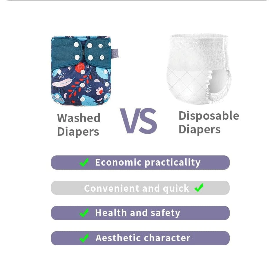 Elinfant™ Washable & Reusable Newborn Baby Diapers 14 Elinfant™ Washable & Reusable Newborn Baby Diapers - Image 14