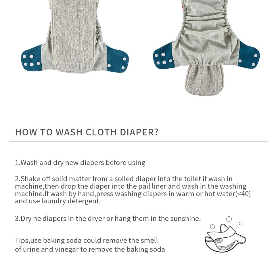 Elinfant™ Washable & Reusable Newborn/Infant Nappie 16 Elinfant™ Washable & Reusable Newborn/Infant Nappie - Image 16
