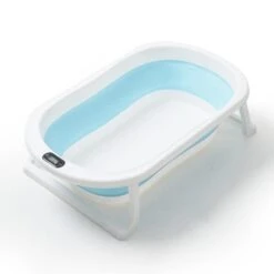 Foldable Baby Bath Tub With Temperature Sensor | Travel Baby Bath Tub -Baby Products Store foldable baby bathtub with temperature sensor portable baby bath tub bath tub with baby bed sky blue proactive baby 37141475524850