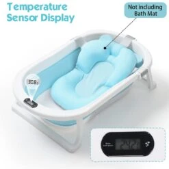 Foldable Baby Bath Tub With Temperature Sensor | Travel Baby Bath Tub -Baby Products Store foldable baby bathtub with temperature sensor portable baby bath tub proactive baby 37141475328242