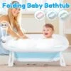 Foldable Baby Bath Tub With Temperature Sensor | Travel Baby Bath Tub