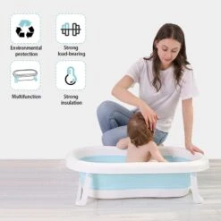 Foldable Baby Bath Tub With Temperature Sensor | Travel Baby Bath Tub -Baby Products Store foldable baby bathtub with temperature sensor portable baby bath tub proactive baby 37141477130482