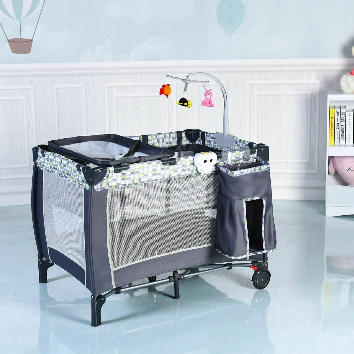Foldable Travel Baby Crib Playpen I Infant Bassinet Bed With Mosquito Net 4 Foldable Travel Baby Crib Playpen I Infant Bassinet Bed With Mosquito Net - Image 4