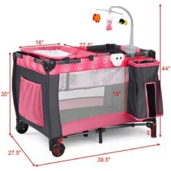 Foldable Travel Baby Crib Playpen I Infant Bassinet Bed With Mosquito Net 14 Foldable Travel Baby Crib Playpen I Infant Bassinet Bed With Mosquito Net -Baby Products Store foldable travel baby crib playpen infant bassinet bed mosquito net music w bag proactive baby 36957664968946