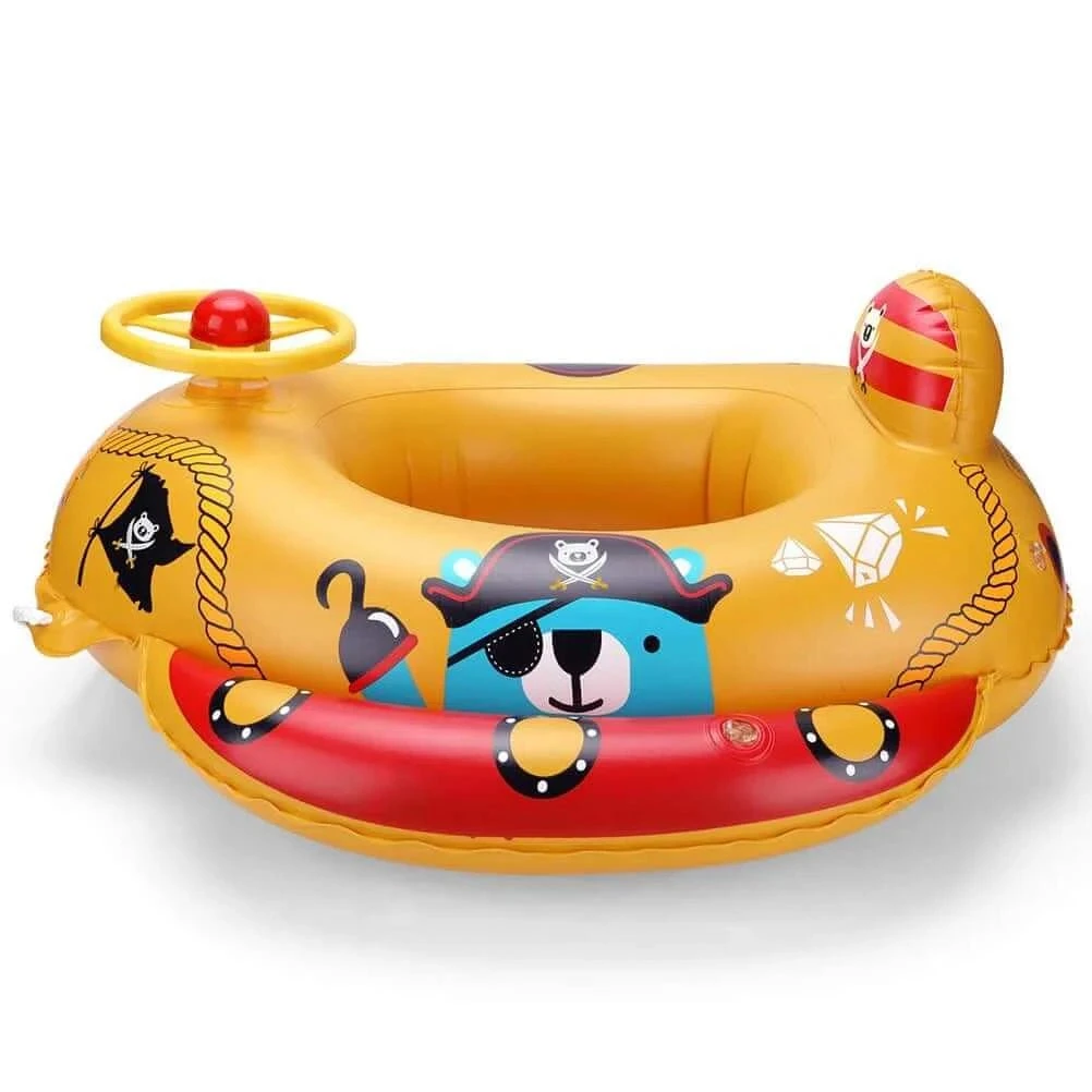 Toddler Inflatable Pirate Boat Pool Float With Built-in Squirt Gun 1 Toddler Inflatable Pirate Boat Pool Float With Built-in Squirt Gun