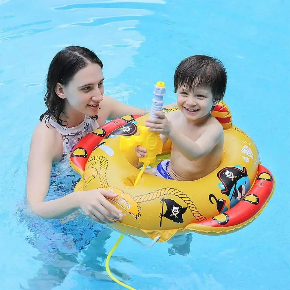 Toddler Inflatable Pirate Boat Pool Float With Built-in Squirt Gun 6 Toddler Inflatable Pirate Boat Pool Float With Built-in Squirt Gun - Image 6