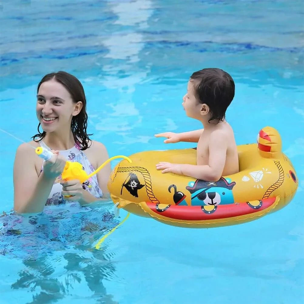 Toddler Inflatable Pirate Boat Pool Float With Built-in Squirt Gun 5 Toddler Inflatable Pirate Boat Pool Float With Built-in Squirt Gun - Image 5