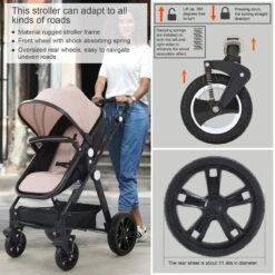 CyneBaby High-view Baby Stroller With Reversible Cradle -Baby Products Store high view baby stroller with reversible cradle and luxury seat three in one shockproof comfortable and safe proactive baby 36860959293682