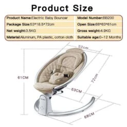 HotMom™ Bluetooth Baby Rocker | Electric Baby Bouncer For Infant -Baby Products Store hotmom bluetooth baby rocker baby swinging chair proactive 1
