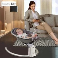 HotMom™ Bluetooth Baby Rocker | Electric Baby Bouncer For Infant -Baby Products Store hotmom bluetooth baby rocker baby swinging chair proactive 11
