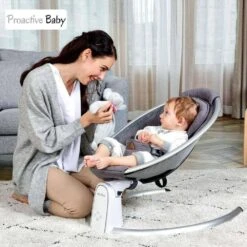HotMom™ Bluetooth Baby Rocker | Electric Baby Bouncer For Infant -Baby Products Store hotmom bluetooth baby rocker baby swinging chair proactive 13