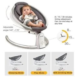 HotMom™ Bluetooth Baby Rocker | Electric Baby Bouncer For Infant -Baby Products Store hotmom bluetooth baby rocker baby swinging chair proactive 7