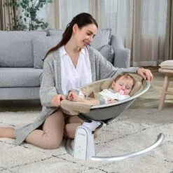 HotMom™ Bluetooth Baby Rocker | Electric Baby Bouncer For Infant -Baby Products Store hotmom bluetooth baby rocker baby swinging chair proactive 9