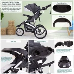 Cynababy™ Fun&Run® Jogging Baby Stroller I Ultra-Light Stroller For Your Travel Journey -Baby Products Store jogging stroller foldable jogging stroller single toddler stroller jogging compact ultra light stroller can be carried for trave proactive baby 36745090498802