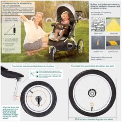 Cynababy™ Fun&Run® Jogging Baby Stroller I Ultra-Light Stroller For Your Travel Journey -Baby Products Store jogging stroller foldable jogging stroller single toddler stroller jogging compact ultra light stroller can be carried for trave proactive baby 36745090695410