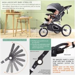 Cynababy™ Fun&Run® Jogging Baby Stroller I Ultra-Light Stroller For Your Travel Journey -Baby Products Store jogging stroller foldable jogging stroller single toddler stroller jogging compact ultra light stroller can be carried for trave proactive baby 36745091252466