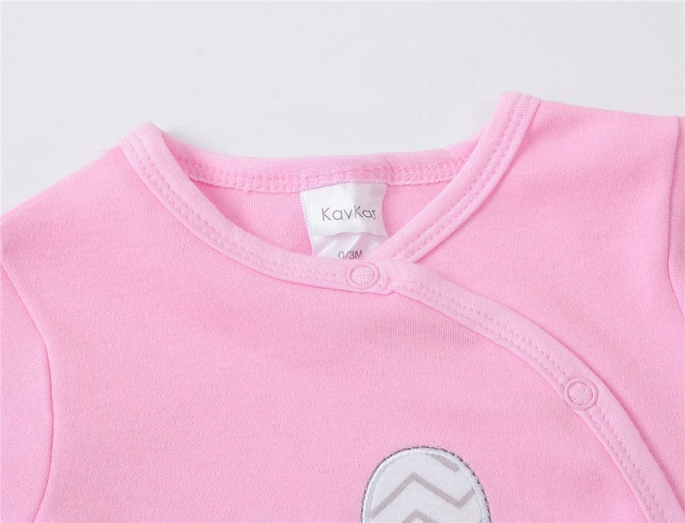 KAVKAS Baby Boy Romper - 100% Cotton, Polka Dots, O-neck Newborn Clothes With Full Sleeve 6 KAVKAS Baby Boy Romper - 100% Cotton, Polka Dots, O-neck Newborn Clothes With Full Sleeve - Image 6