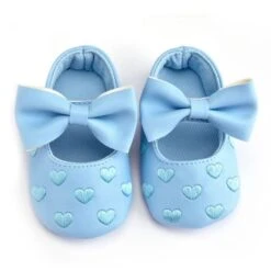 Leather Girl Baby Shoes-Bow Fringe, Soft Soled, Non-slip Footwear -Baby Products Store leather girl baby shoes bow fringe soft soled non slip footwear blue 0 6 months baby footwear proactive baby 40076142117106