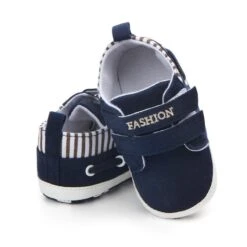 LittleMe Infant Boys/Girls Canvas Strip Shoes- Soft Sole, Anti-Slip & Stylish Baby Shoes -Baby Products Store littleme infant boys girls canvas strip shoes soft sole anti slip stylish baby shoes proactive baby 38656709918962