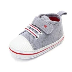 LoveTheRoad Infant Boys/Girls Star/Strip Canvas Shoes- Soft Sole, Anti-Slip & Strong Shoes -Baby Products Store lovetheroad infant boys girls star strip canvas shoes soft sole anti slip strong shoes baby toddler proactive baby 40087777542386