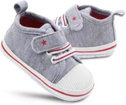LoveTheRoad Infant Boys/Girls Star/Strip Canvas Shoes- Soft Sole, Anti-Slip & Strong Shoes -Baby Products Store lovetheroad infant boys girls star strip canvas shoes soft sole anti slip strong shoes baby toddler proactive baby 40087779868914