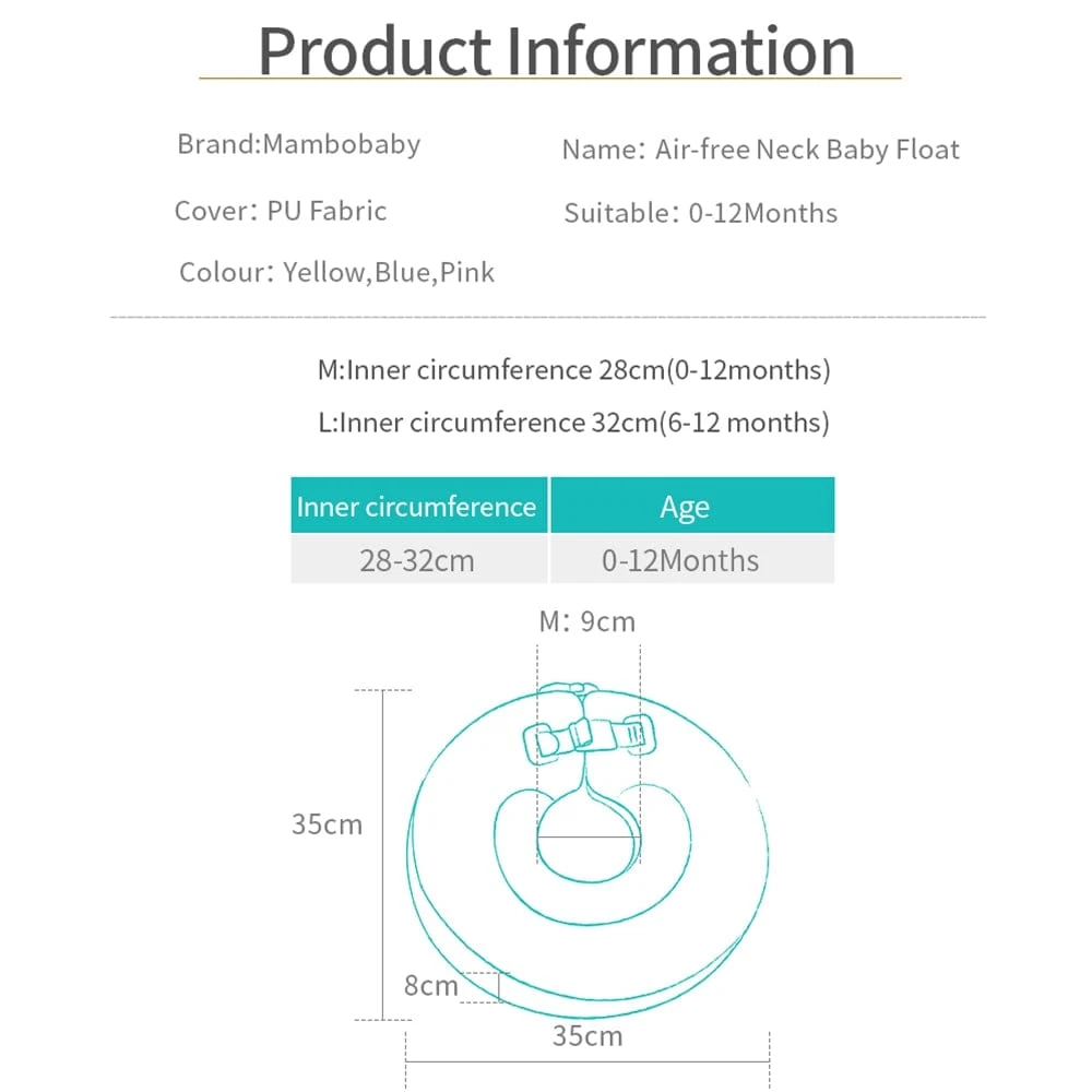 Mambobaby™ Baby Float Ring Neck For Age 0-12 Months 11 Mambobaby™ Baby Float Ring Neck For Age 0-12 Months - Image 11