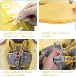 Mambobaby Float For Newborn/Toddler Swimming Float With Canopy - Yellow Duck -Baby Products Store mambobaby baby swim float with canopy non inflatable solid baby float soft4