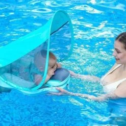 MamboBaby™ Baby Swim Float With Sun-Shade Canopy Age 3-24 Months - Insect Variant -Baby Products Store mambobaby elephant swim float baby float for swimming pool proactive baby non inflatable baby float with sunshade canopy infant pool swim trainer 31572711866521