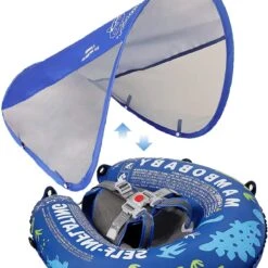 Mambobaby Self-Inflatable Baby Float With Canopy - Special Edition -Baby Products Store mambobaby self inflatable baby float with canopy special edition proactive baby 37167324823794