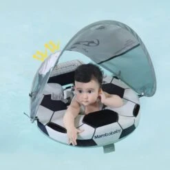Mambobaby Swimming Float For Babies With Canopy - SoccerVariant -Baby Products Store mambobaby swimming float for babies with canopy soccer variant pu football 0 proactive baby 37591163896050