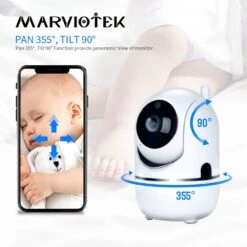 MARVIOTEK 720P Baby Smart Monitor Camera With Mobile Wi-Fi Surveillance