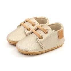 NewBaby Retro Leather Baby Shoes | Rubber Sole First Walkers For Toddlers -Baby Products Store newbaby retro leather baby shoes with rubber sole best first walkers for newborn infant gold 0 6 months proactive baby 38697280504050