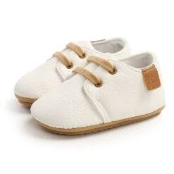 NewBaby Retro Leather Baby Shoes With Rubber Sole Best First Walkers For Newborn/Infant -Baby Products Store newbaby retro leather baby shoes with rubber sole best first walkers for newborn infant white 0 6 months proactive baby 38028970492146
