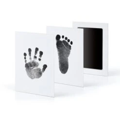 Create Lasting Memories With Our Baby Hand And Footprint Kit -Baby Products Store newborn baby diy hand and footprint kit with ink pads black ink pad proactive baby 40101285724402
