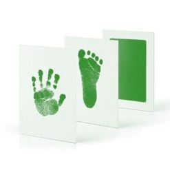 Create Lasting Memories With Our Baby Hand And Footprint Kit -Baby Products Store newborn baby diy hand and footprint kit with ink pads green ink pad proactive baby 40101285527794
