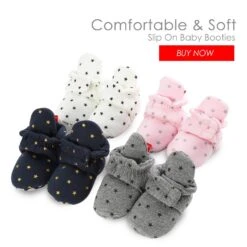 Baby Products Store 27 Newborn Baby Shoes With Star Print For Boy/Girl With Cute Star Prints I First Walkers Booties Comfortable Soft Anti-slip Warm Infant Shoes
