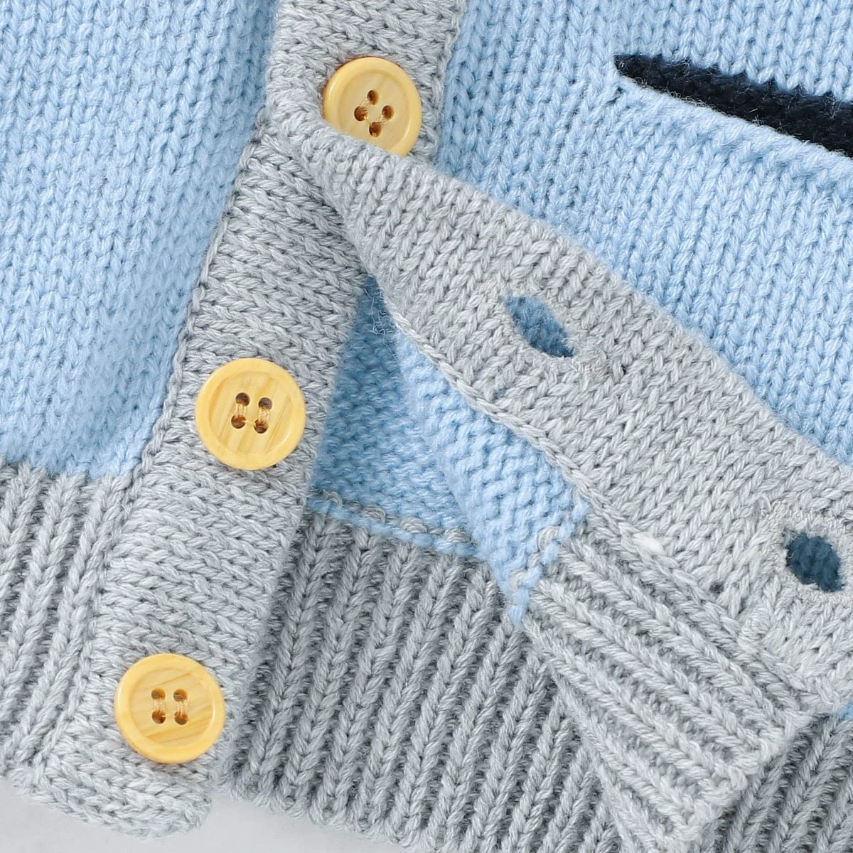 Baby Button-up V-Neck Knit Sweater Casual Toddler Wear 4 Baby Button-up V-Neck Knit Sweater Casual Toddler Wear - Image 4