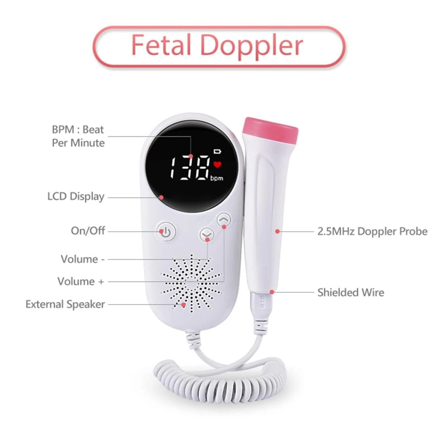 NewTechno Baby Fetal Doppler 3 NewTechno Baby Fetal Doppler - Image 3