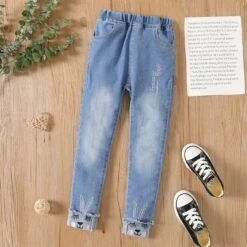 PatPat Hot Sale Casual Jeans For Girl Cute Cat Design -Baby Products Store patpat hot sale casual jeans for girl cute cat design baby clothing proactive baby 40156783018226