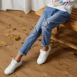PatPat Hot Sale Casual Jeans For Girl Cute Cat Design -Baby Products Store patpat hot sale casual jeans for girl cute cat design blue 1 4 5 years proactive baby 40156781117682 600x600 78babb38 aeac 484e a8f9 1b5cf149558f