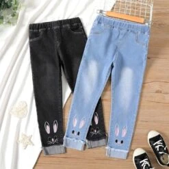 PatPat Hot Sale Casual Jeans For Girl Cute Cat Design -Baby Products Store patpat hot sale casual jeans for girl cute cat design proactive baby 40156784722162
