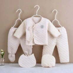 ProBaby 5Pcs Set Newborn Baby Warm Cotton Clothes -Baby Products Store probaby 5pcs set newborn baby warm cotton clothes khaki baby toddler proactive baby 36335867298034