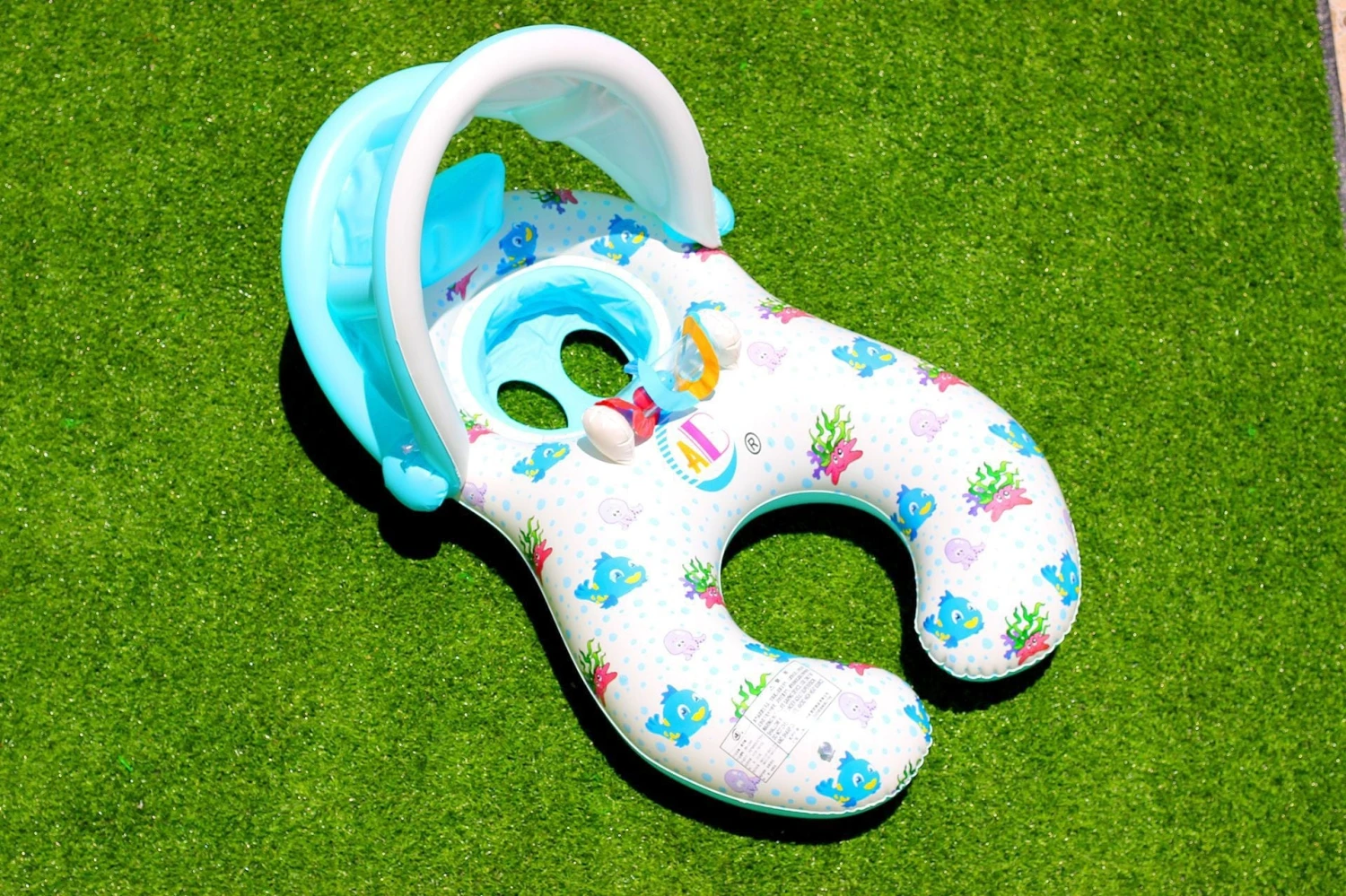 ProBaby Inflatable Baby & Parent Swimming Ring Float With Sun Canopy 16 ProBaby Inflatable Baby & Parent Swimming Ring Float With Sun Canopy - Image 16