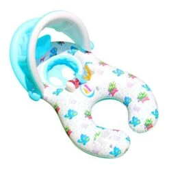 ProBaby Inflatable Baby & Parent Swimming Ring Float With Sun Canopy 21 ProBaby Inflatable Baby & Parent Swimming Ring Float With Sun Canopy -Baby Products Store probaby inflatable baby parent swimming ring float with sun canopy white proactive baby 37114958053618