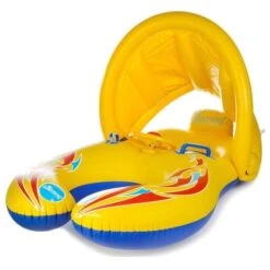 Baby Products Store -Baby Products Store probaby inflatable baby parent swimming ring float with sun canopy yellow proactive baby 37114958840050